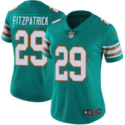 Nike Miami Dolphins 29 Minkah Fitzpatrick Aqua Green Alternate Women Stitched NFL Vapor Untouchable Limited Jersey